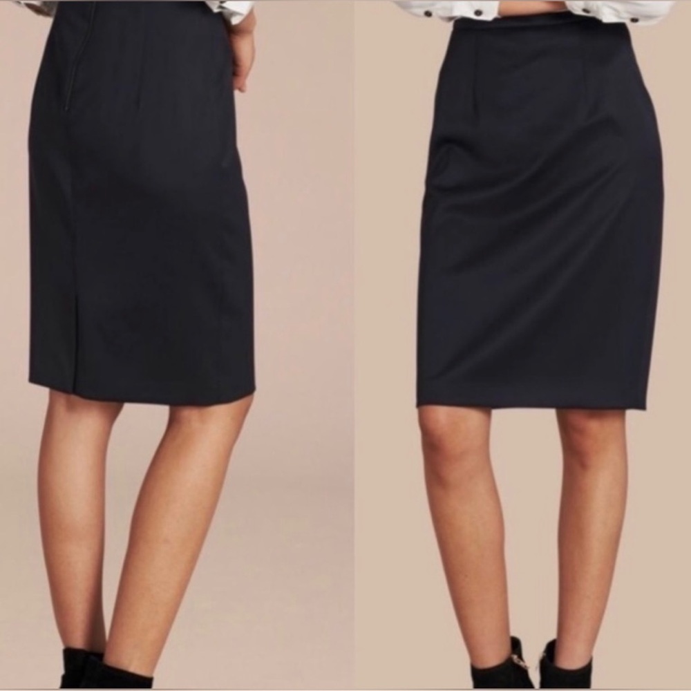 NWT BURBERRY Pencil Skirt Size 8 - BLACK - Picture 9 of 14